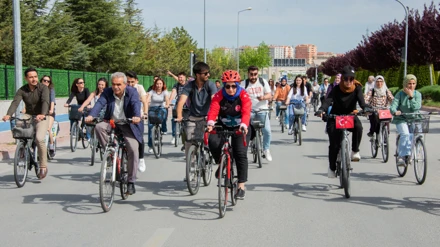 Selçuk Üniversitesinde pedallar sağlıklı yaşam için çevrildi